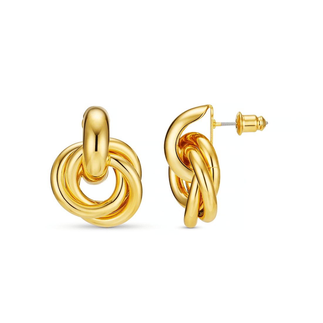 Rania – Geflochtene Designohrringe in Gold