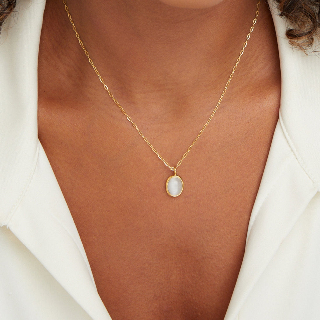 Ophelia – Halskette mit hellem Opal