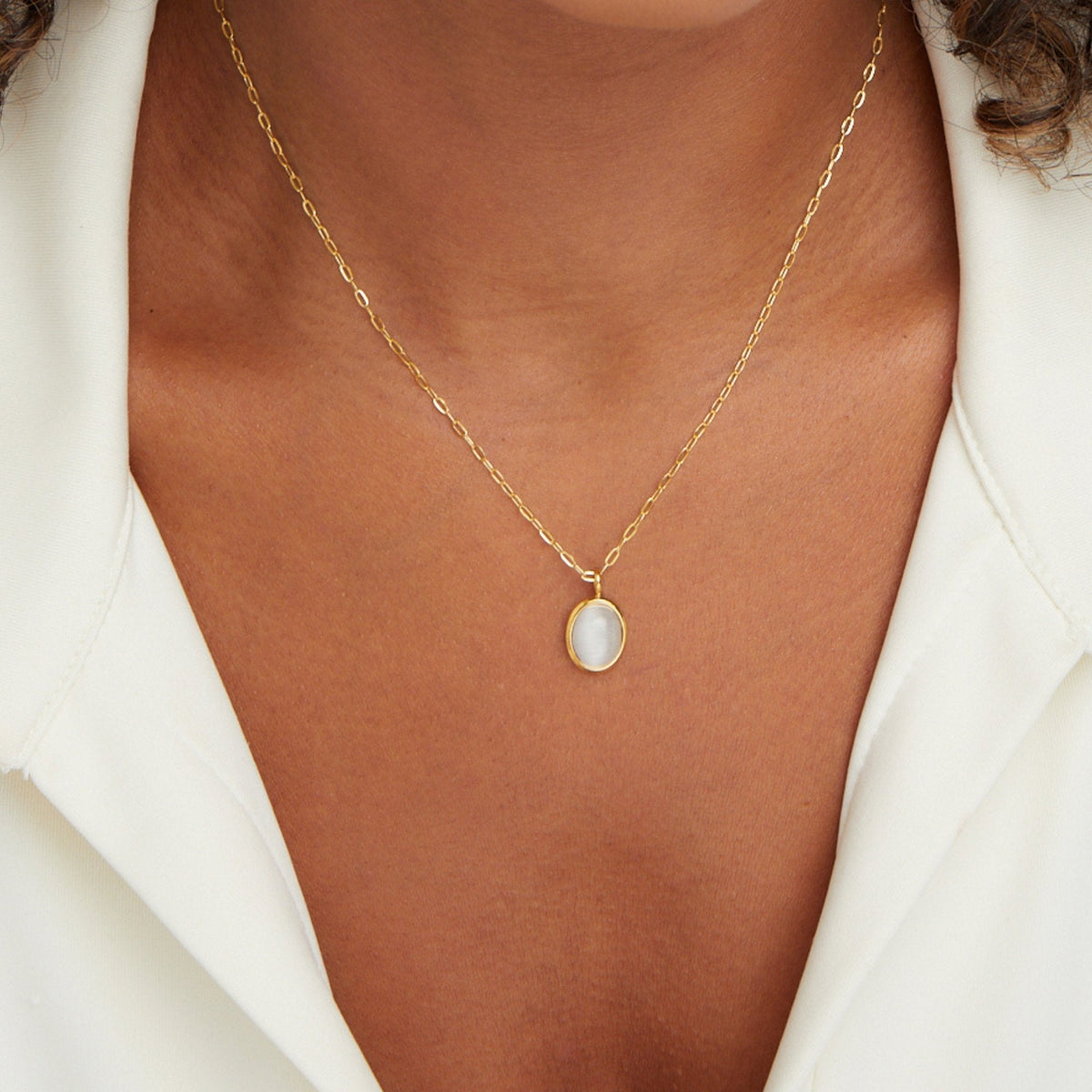 Ophelia – Halskette mit hellem Opal